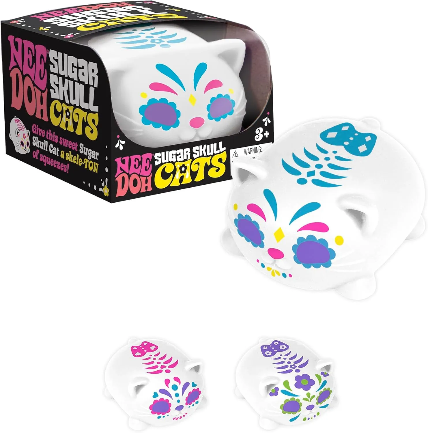 NeeDoh Sugar Skull Cat (3) NeeDoh Sugar Skull Cat